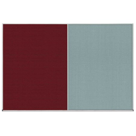 United Visual Products Enclosed Corkboard, 1 Door, 18"x24", 4" Fra, UV3407-WHITE-BUFF UV3407-WHITE-BUFF